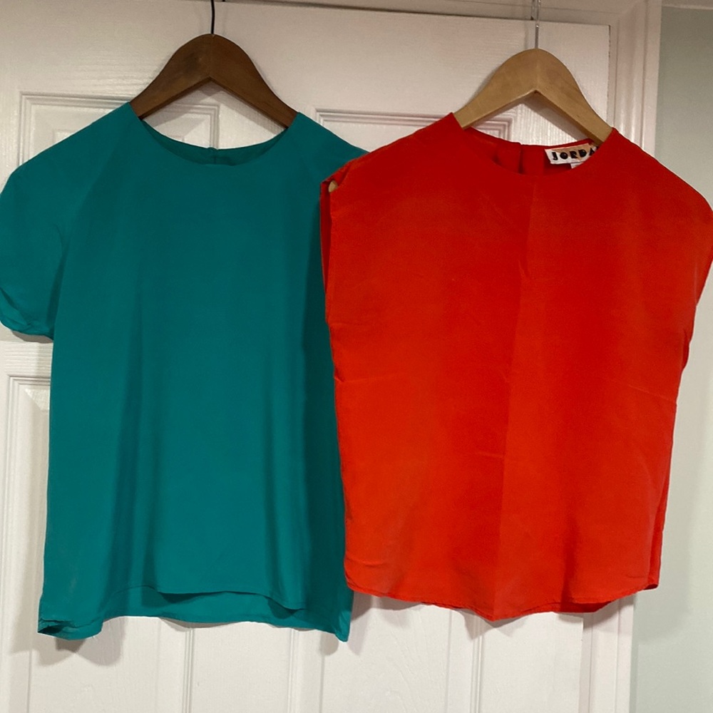 Tops silk 100 % is red